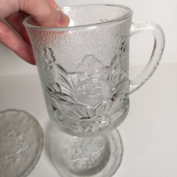 Vintage 80s 3pc Cabbage Patch Doll Glass Dishes plate bowl mug 1984 - Picture 4 of 6